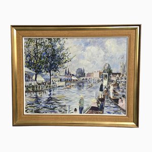 Jeremy King, The Finish, Henley, 1982, Oil on Canvas