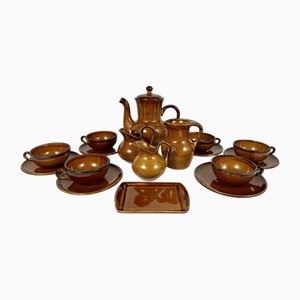 Vintage Large Dishware in Ceramic from Saint Clément, Set of 66