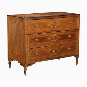 Neoclassical Chest of Drawers in Walnut