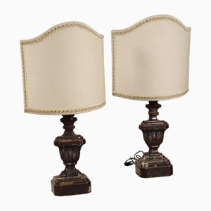 Lampes de Bureau Bas-Relief Convertis, Début du 19ème Siècle, Set de 2