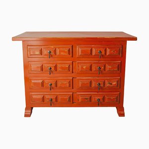 Mid-Century French Chest of Drawers in Red, 1960s
