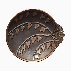Art Deco Genuine Ore Tray in Patinated Bronze, Denmark, 1930s