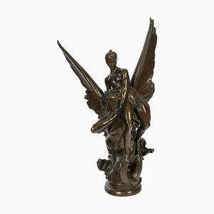 19th Century Sculpture in Patinated Bronze attributed to Ferdinand Barbedienne