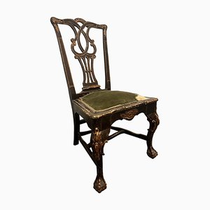 Silla Don Jose policromada del siglo XVIII, Portugal, década de 1750