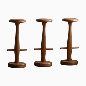 Dänische Mid-Century Barhocker aus Eiche von Rainer Daumiller, 1960er, 3er Set