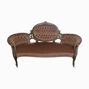 Victorian Walnut Double Ended Sofa, 1860