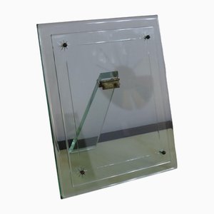 Vintage Glass and Brass Photo Frame by Pietro Chiesa for Fontana Arte