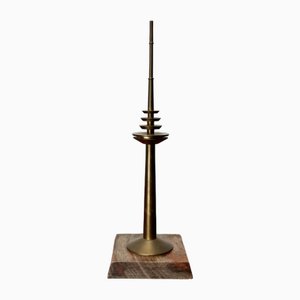 Vintage Metal Hamburg Telemichel TV Tower Model, 1970s