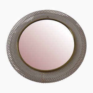 French Brass and Metal Mirror, 1960s