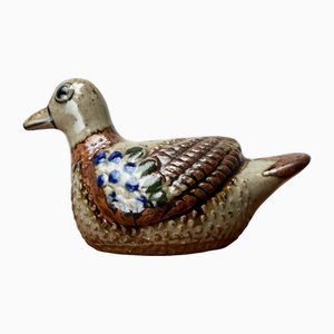 Vintage Mexican Handpainted Duck Figurine by Jorge Wilmot Tonala, 1970s