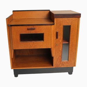Dutch Art Deco Oak Display Cabinet by P.E.L. Izeren for De Genneper Molen, 1930