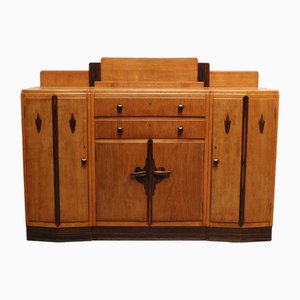 Credenza Art Deco Amsterdam School / Credenza in quercia europea, Olanda, 1920