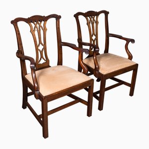 Antike englische Elbow Stühle, 1890er, 2er Set