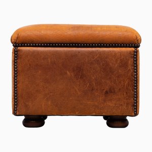 Pouf aus Schafsleder mit Stauraum, 1970er