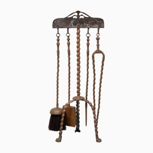 Antikes Kaminwerkzeug aus Messing, 1880