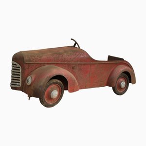 Spielzeugauto-Schild aus Blech, 1930er