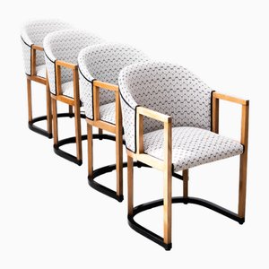 Secessionistic Armchair by Wilhelm Schmidt for Friedrich Otto Schmidt, Vienna, 1908, Set of 4
