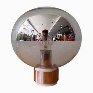 Wandleuchte aus verchromtem Glas von Motoko Ishii für Staff Leucheten, 1960er