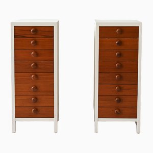 Vintage Bedside Tables with Drawers, 1960s, Set of 2