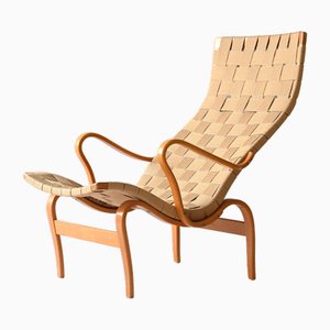 Pernilla Armchair and Footstool by Bruno Mathsson, 1960s