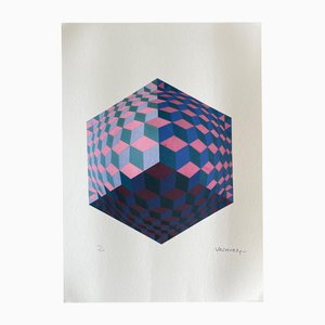 Victor Vasarely, Op Art Composition, Lithograph