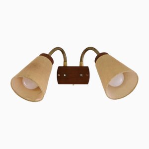Scandinavian Wall Lamp with Two Light Points, 1960s