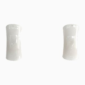 Apliques de pared italianos Mid-Century de cristal de Murano y latón de La Murrina, años 80. Juego de 2