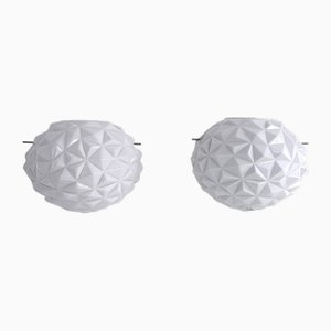 Moderne Geometrische Italienische Wandleuchten aus Muranoglas, 1990er, 2er Set