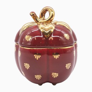 Red Rubin Jar by Arthur Percy for Upsala Ekeby Gefle, Sweden, 1940s