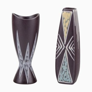 Modernist Ceramic Vases in Ceramic, 1970s, Set of 2