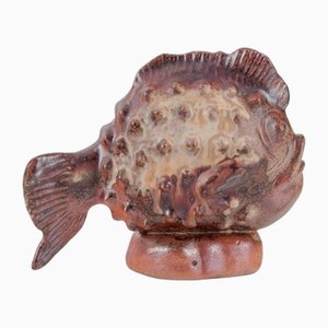 Grande Figurine de Poisson en Céramique Studio Ceramist, Europe, 1970s