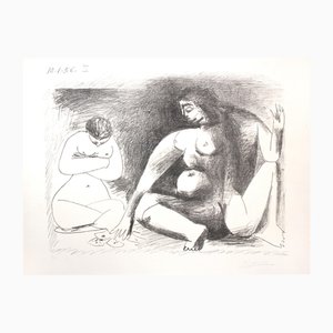 Pablo Picasso, Deux Femmes Accroupies, Lithograph, 1956