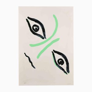 Virgilio Guidi, Countess Portrait, Lithograph, 1970s