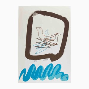 Marcello Pirro, Pigeons, Litografía, años 70