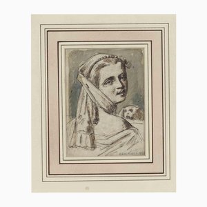 Massimo Campigli, Fanciulla con il Cane, Acuarela, 1928