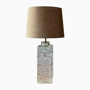Lampada da tavolo in vetro trasparente di Stilarmatur, anni '60
