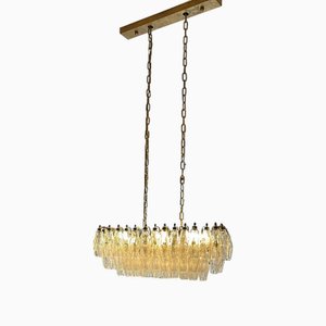 Lampada a sospensione grande in vetro di Murano