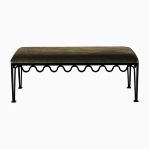 Banc Méander en Velours Mohair par Atelier Cabanel
