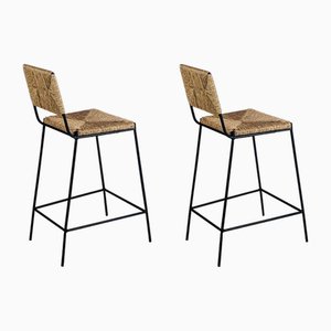 Campagne Barhocker von Atelier Cabanel, 2 . Set