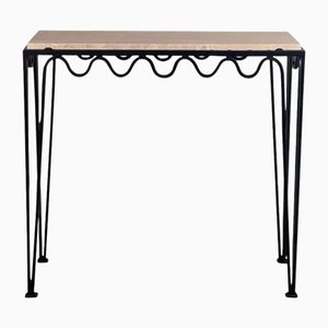Consola Méander de travertino de Atelier Cabanel