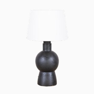 Schwarze Bilboquet Steingut Lampe von Atelier Cabanel