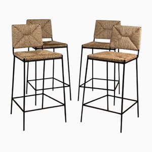 Slender Campagne Counter Stools by Atelier Cabanel, Set of 4