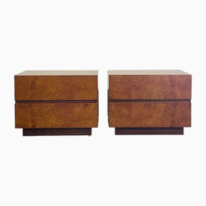 Amboine Burl Wood Nightstands by Atelier Cabanel, Set of 2