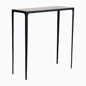 Esquisse Wrought Iron and Parchment Console Table by Atelier Cabanel