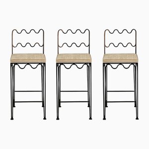 Méandre Counter Stools by Atelier Cabanel, Set of 3