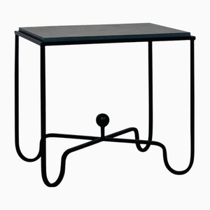 Mesa auxiliar Entretoise de pizarra en gris de Atelier Cabanel