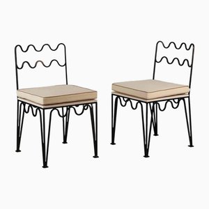 Set of Meander Bronze Side Chairs by Atelier Cabanel