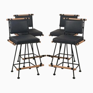 Los Feliz Swiveling Counter Stools by Atelier Cabanel, Set of 4