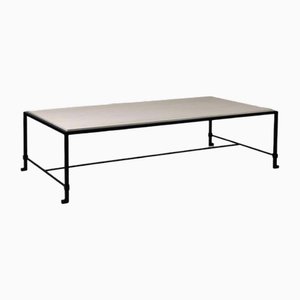 Large Diagramme Cream Limestone Coffee Table by Atelier Cabanel