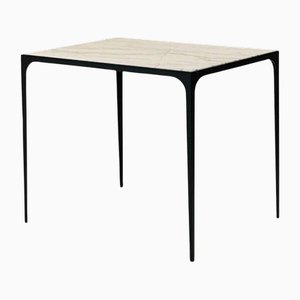 Großer Esquisse Beistelltisch aus Schmiedeeisen & Macaubas Stein von Atelier Cabanel